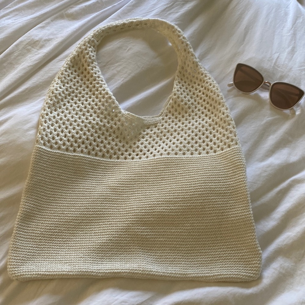 BRAND NEW White Boho Crochet Bag